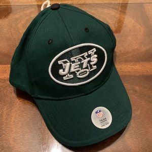 NY Jets Hat NFL Team Apparel NYJETS logo Baseball Cap sticker mark On Visor NWT